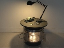 Tavolo da un vecchio serbatoio di lavatrice