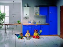 Naturgasvärmare i en bostadslägenhet