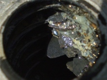 Натрупване на котлен камък в серпентината на резервоара за газ под налягане