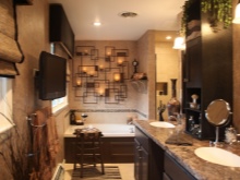 beige och brunt badrum design