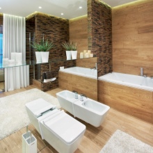 Spejlvæg i badeværelset