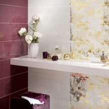 Vínová a béžová - Koupelna