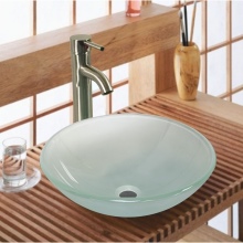 Värikäs lasinen sisäänrakennettu pesuallas