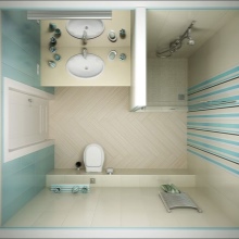 Καμπίνα ντους σε ένα μικρό μπάνιο