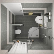 Καμπίνα ντους σε μικρό μπάνιο - άποψη από πάνω