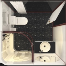 Καμπίνα ντους σε μικρό μπάνιο - άποψη από πάνω