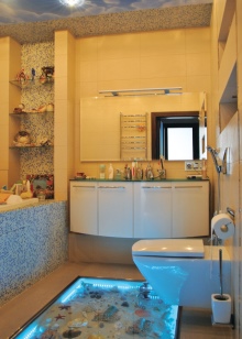 Golvbelysning i badrummet