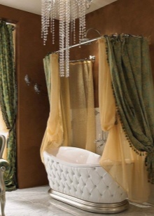 La cortina como bello accesorio de baño