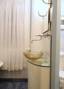 Light finishes for a small bathroom with a separate toilet