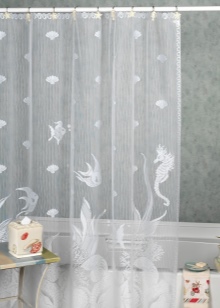 Rideau de salle de bains en tissu tulle