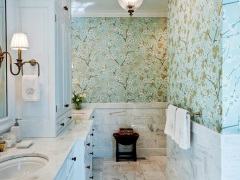 Papier peint pour salle de bains - recommandations pour le choix