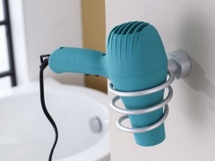 Soporte para secador de pelo para el baño