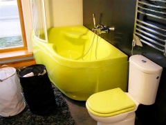 Ett färgat badkar - en slående accent och en perfekt stämning!