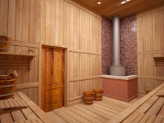 Podele din lemn în Sauna