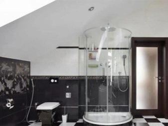 Design ideas for a bathroom in a wooden house