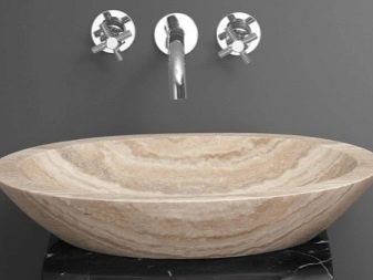 Lavabos de salle de bains en pierre naturelle de travertin