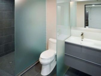 Διαχωρισμός ενός μπάνιου με γυάλινα χωρίσματα