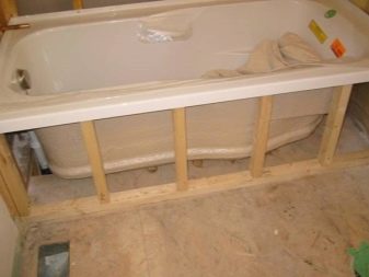 Marco de la bañera de madera