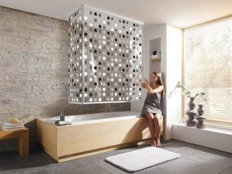 Paravento per vasca da bagno fatto a mano