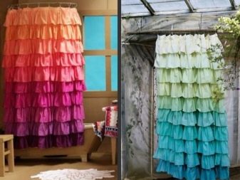 Paravento per vasca da bagno fatto a mano con fronzoli