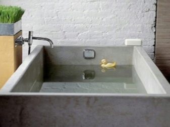 Căzi de baie pătrate din piatră artificială