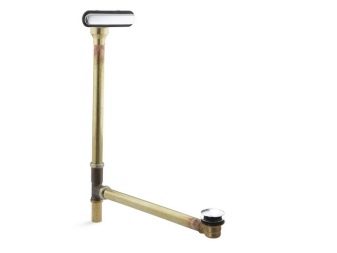 Metalen badafvoer en overloop