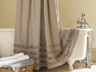 Rideaux de salle de bains en tissu bicolore - entretien