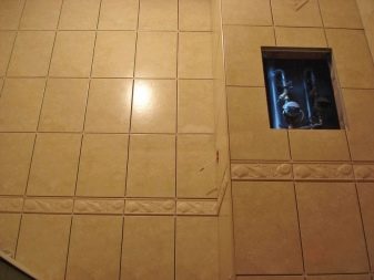 Walling homemade box in the bathroom