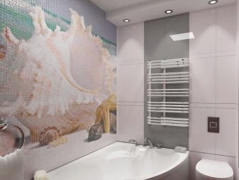 Mosaiikki jalkakäytävä kylpyhuoneen suunnittelussa