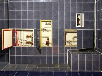 Sanitary technical hatch invisible under the tiles