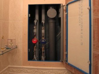 Press-on sanitary hatch for tile