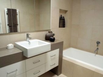 Large floor cabinet with built-in bathroom sink