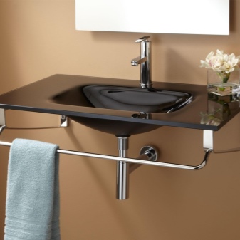 Lavello da appoggio in vetro