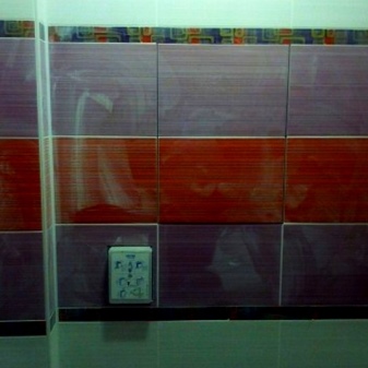 Facing of the invisible sanitary hatch in the bathroom 