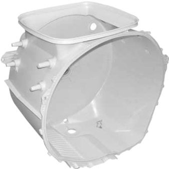 Plastic tank for a washing machine