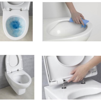 verzorging van randloze WC's