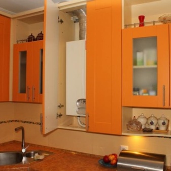 Maskovaný plynový ohřívač vody