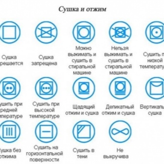 Variationen der Symbole für Schleudern und Trocknen