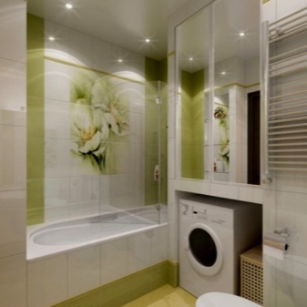 Pesukone kylpyhuoneen työtason alla