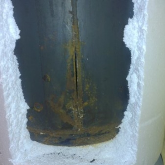 Sprucken varmvattenberedare