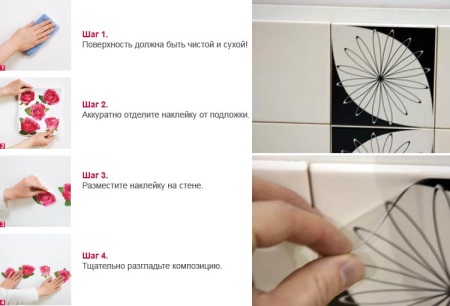 Plakken van zelfklevende folie of stickers.