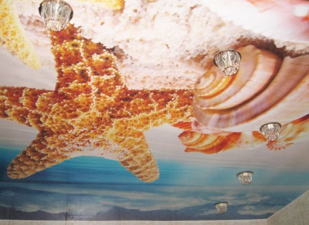 Tecto da casa de banho foto-impresso - Praia