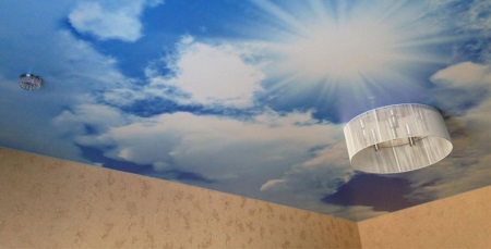 Tecto de casa de banho foto-impresso - céu