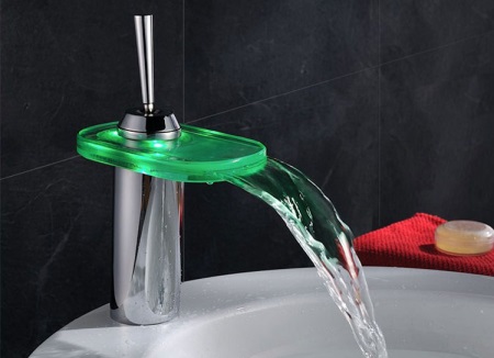 Torneira de casa de banho de vidro