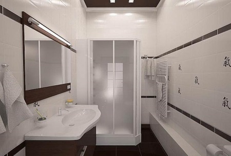 Baie în stil japonez într-o hrușciovka