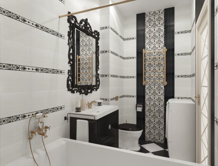 Egy kis fürdőszoba tükörrel