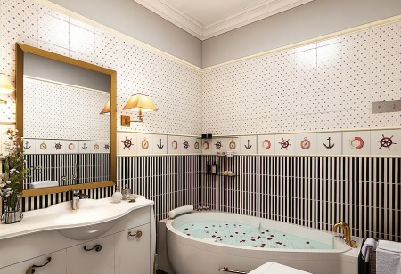 Kis fürdőszoba sarokkáddal