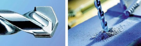 Borrning med en kakelborr med pobeditspets