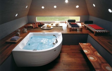 Стилна акрилна ъглова вана