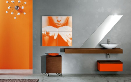 Geschilderde badkamer 4sqm.